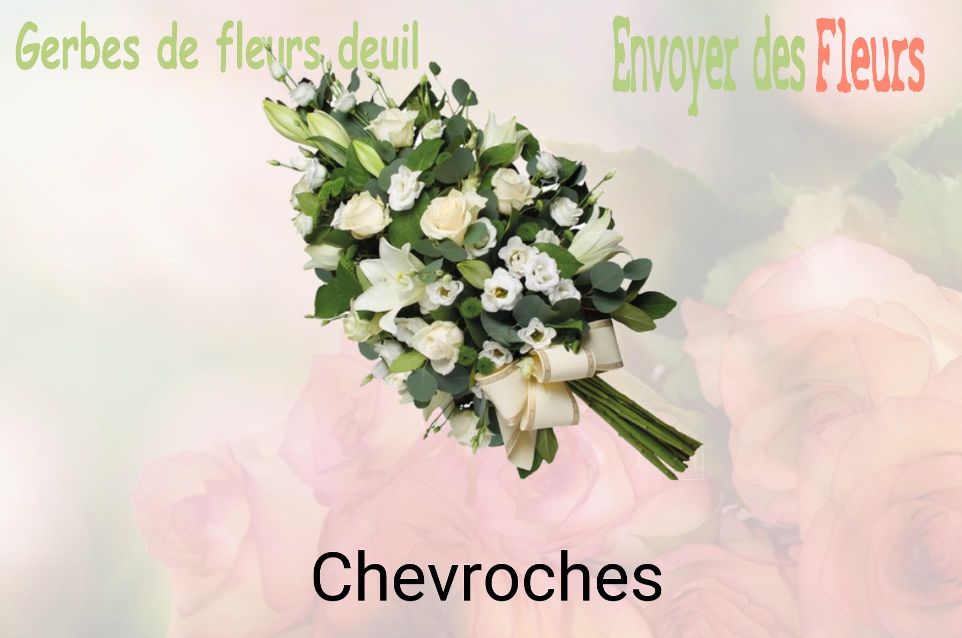 Gerbe de fleurs de deuil livrée à Chevroches